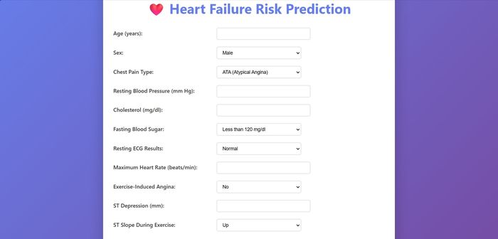Heart Failure Risk Prediction - Machine learning model for predicting heart failure risk